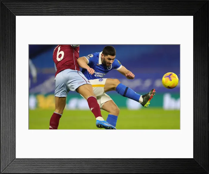 Framed Print : Brighton and Hove Albion vs. Aston Villa: A Premier League Clash at American Express Community Stadium - 13Feb21