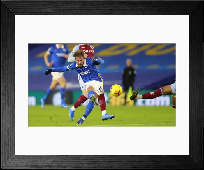 Framed Print : Intense Premier League Showdown: Brighton & Hove Albion vs. Aston Villa (13FEB21)