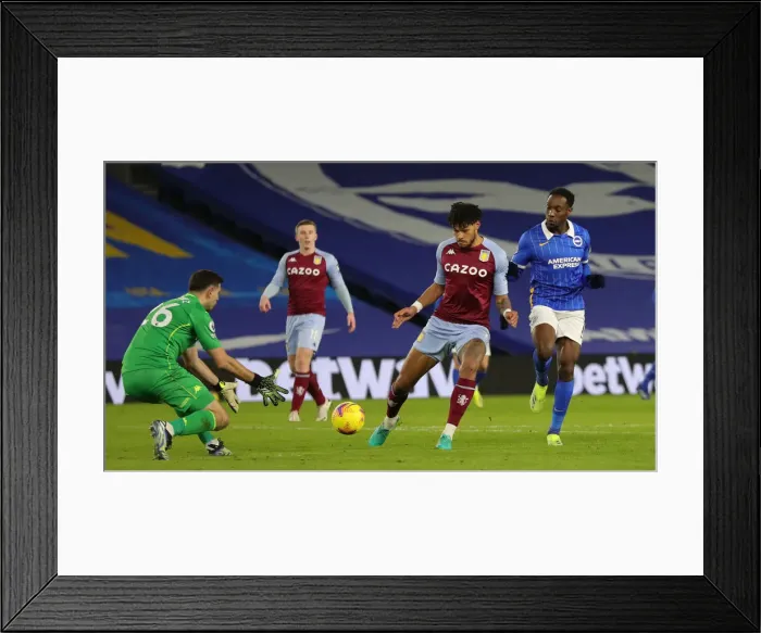 Framed Print : Intense Premier League Showdown: Brighton & Hove Albion vs. Aston Villa (13FEB21) Framed Print : Intense Premier League Showdown: Brighton & Hove Albion vs. Aston Villa (13FEB21)