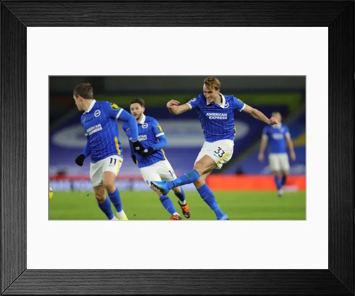 Framed Print : Intense Premier League Showdown: Brighton & Hove Albion vs. Aston Villa (13FEB21)