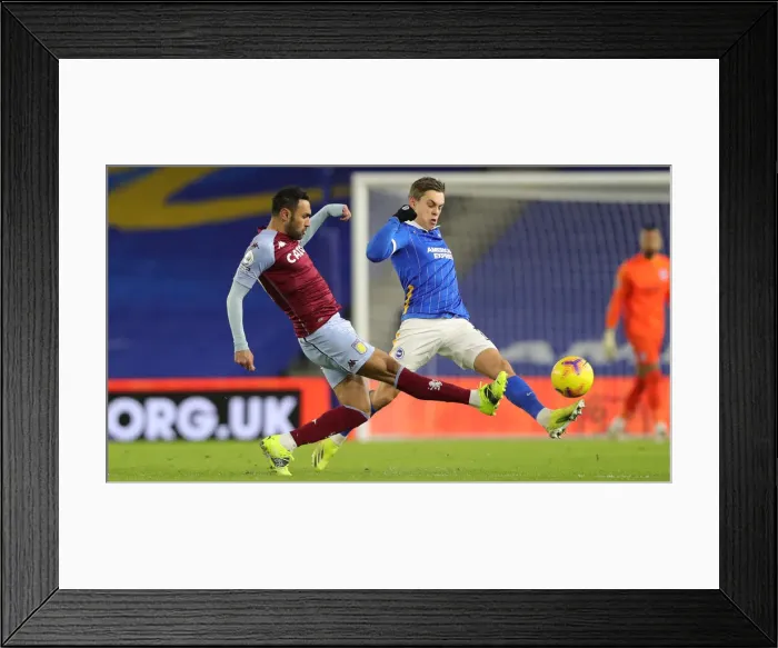 Framed Print : Brighton and Hove Albion vs. Aston Villa: A Premier League Clash at American Express Community Stadium (13FEB21)