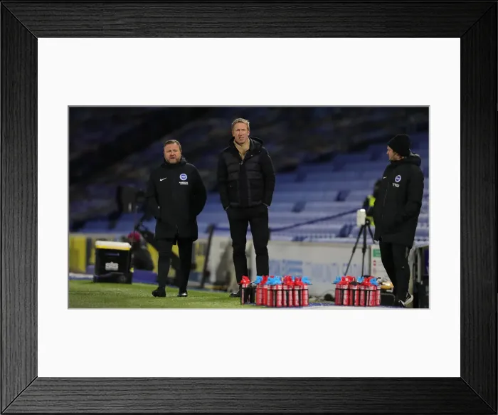 Framed Print : Intense Premier League Showdown: Brighton & Hove Albion vs. Aston Villa (13FEB21) Framed Print : Intense Premier League Showdown: Brighton & Hove Albion vs. Aston Villa (13FEB21)