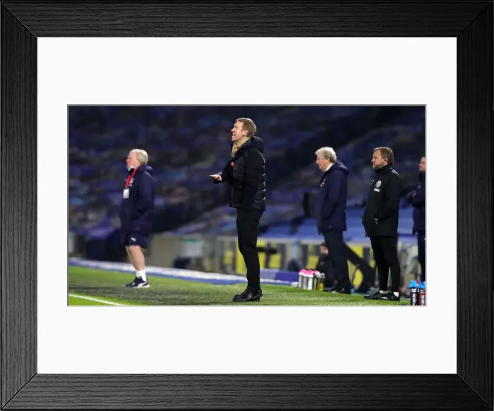 Framed Print : Intense Premier League Showdown: Brighton & Hove Albion vs. Crystal Palace (22FEB21)