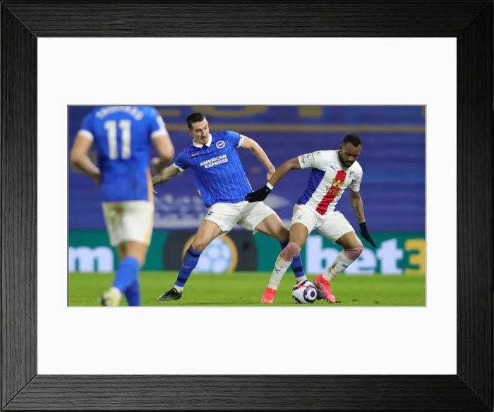 Framed Print : Intense Clash: Brighton & Hove Albion vs. Crystal Palace (Premier League, 22FEB21)