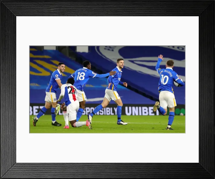 Framed Print : Intense Premier League Showdown: Brighton & Hove Albion vs. Crystal Palace - 22nd February 2021 Framed Print : Intense Premier League Showdown: Brighton & Hove Albion vs. Crystal Palace - 22nd February 2021