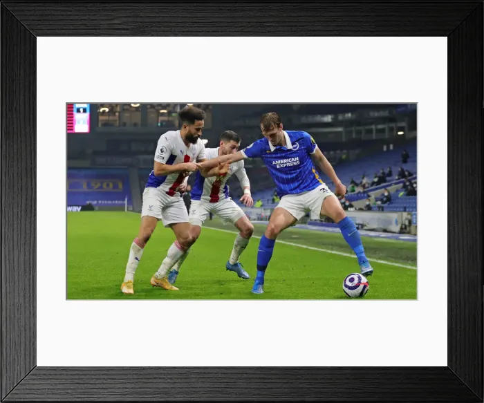 Framed Print : Intense Premier League Showdown: Brighton & Hove Albion vs. Crystal Palace (22FEB21)