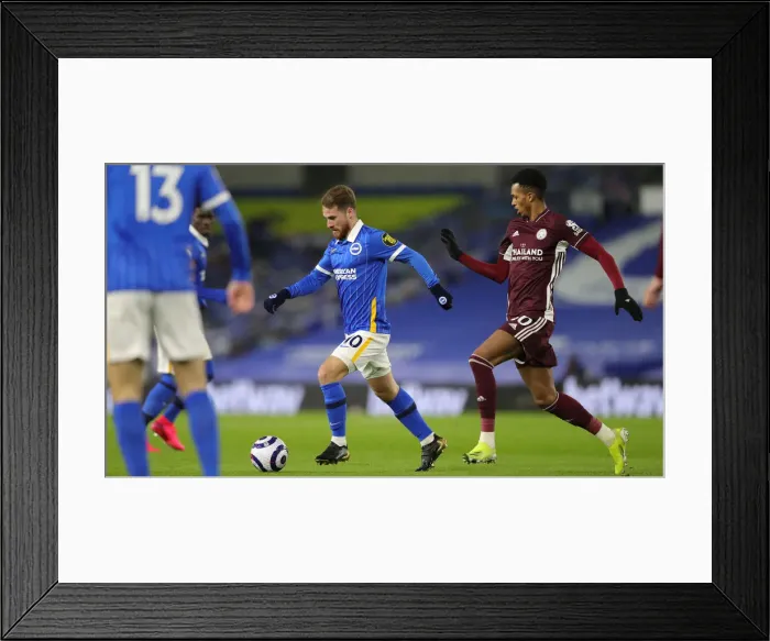 Framed Print : Brighton and Hove Albion v Leicester City Premier League 06MAR21 Framed Print : Brighton and Hove Albion v Leicester City Premier League 06MAR21