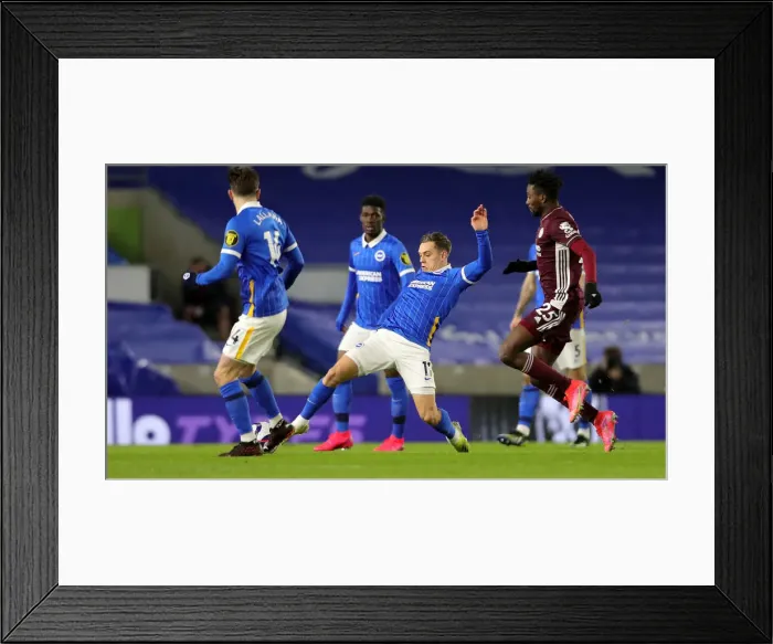 Framed Print : Intense Premier League Showdown: Brighton & Hove Albion vs. Leicester City (06MAR21) Framed Print : Intense Premier League Showdown: Brighton & Hove Albion vs. Leicester City (06MAR21)