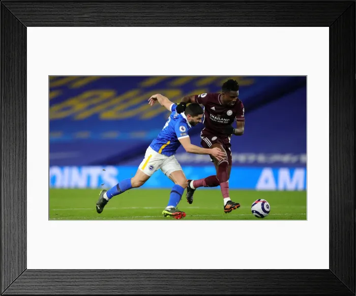 Framed Print : Intense Premier League Showdown: Brighton & Hove Albion vs. Leicester City (06MAR21) Framed Print : Intense Premier League Showdown: Brighton & Hove Albion vs. Leicester City (06MAR21)