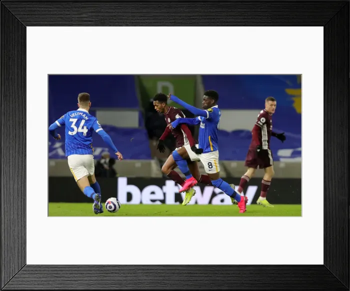 Framed Print : Intense Premier League Showdown: Brighton & Hove Albion vs. Leicester City (06MAR21) Framed Print : Intense Premier League Showdown: Brighton & Hove Albion vs. Leicester City (06MAR21)