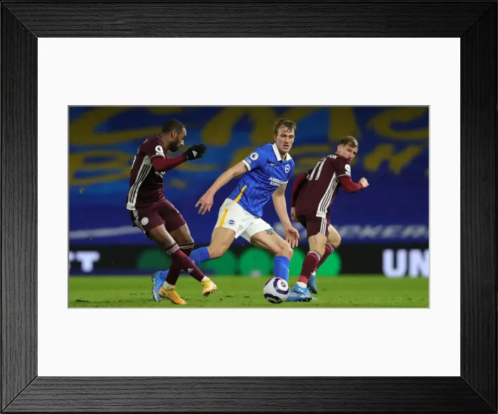 Framed Print : Intense Premier League Clash: Brighton & Hove Albion vs. Leicester City (06MAR21) Framed Print : Intense Premier League Clash: Brighton & Hove Albion vs. Leicester City (06MAR21)