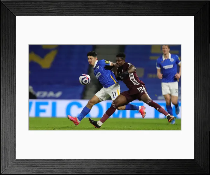 Framed Print : Intense Premier League Clash: Brighton & Hove Albion vs. Leicester City (06MAR21) Framed Print : Intense Premier League Clash: Brighton & Hove Albion vs. Leicester City (06MAR21)