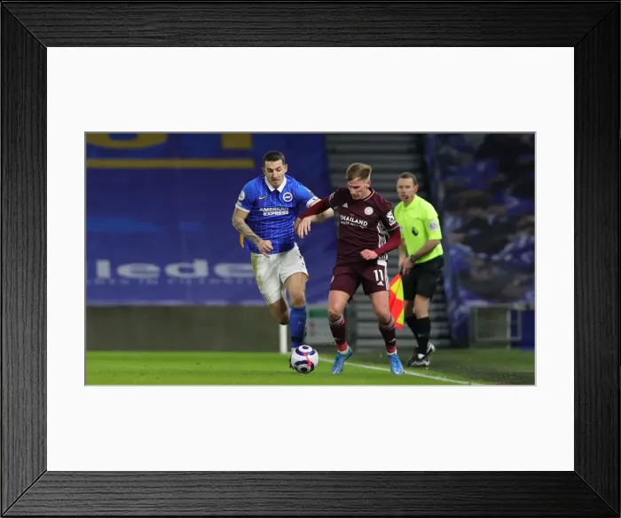 Framed Print : Brighton vs Leicester: Intense Premier League Clash at American Express Community Stadium (06MAR21) Framed Print : Brighton vs Leicester: Intense Premier League Clash at American Express Community Stadium (06MAR21)