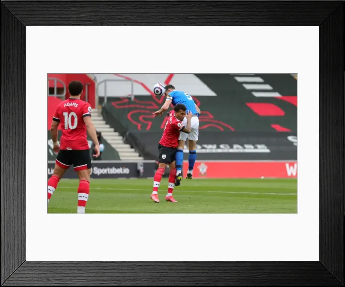 Framed Print : Intense Premier League Clash: Southampton vs. Brighton & Hove Albion at St. Mary's Stadium (14MAR21)