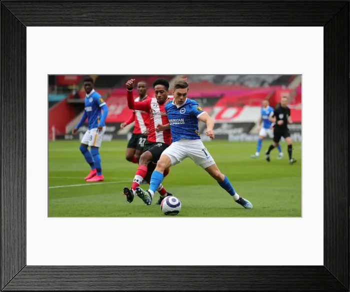 Framed Print : Intense Premier League Showdown: Southampton vs. Brighton & Hove Albion at St. Mary's Stadium (14MAR21)