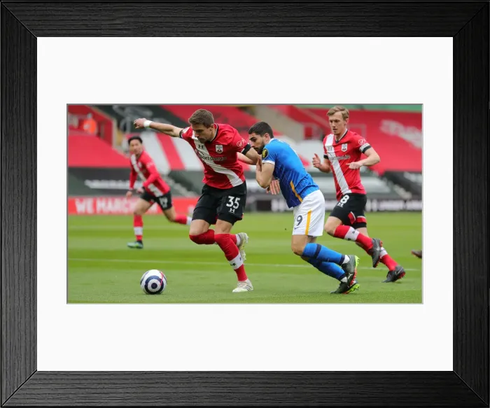 Framed Print : Intense Premier League Showdown: Southampton vs. Brighton & Hove Albion at St. Mary's Stadium (14MAR21) Framed Print : Intense Premier League Showdown: Southampton vs. Brighton & Hove Albion at St. Mary's Stadium (14MAR21)