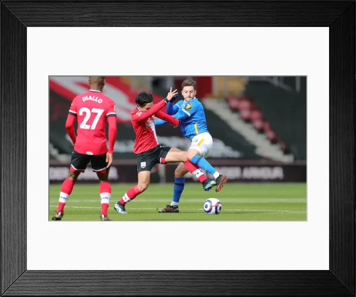 Framed Print : Intense Premier League Showdown: Southampton vs. Brighton & Hove Albion at St. Mary's Stadium (14MAR21)