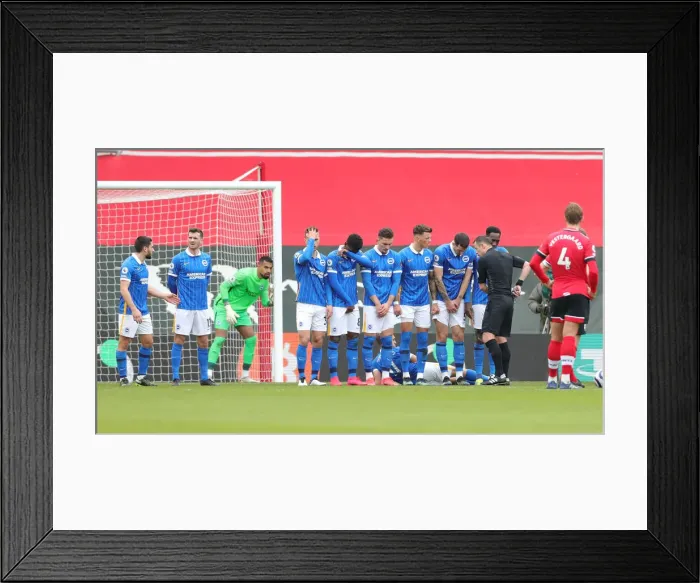 Framed Print : Intense Premier League Clash: Southampton vs. Brighton & Hove Albion at St. Mary's Stadium (14MAR21) Framed Print : Intense Premier League Clash: Southampton vs. Brighton & Hove Albion at St. Mary's Stadium (14MAR21)