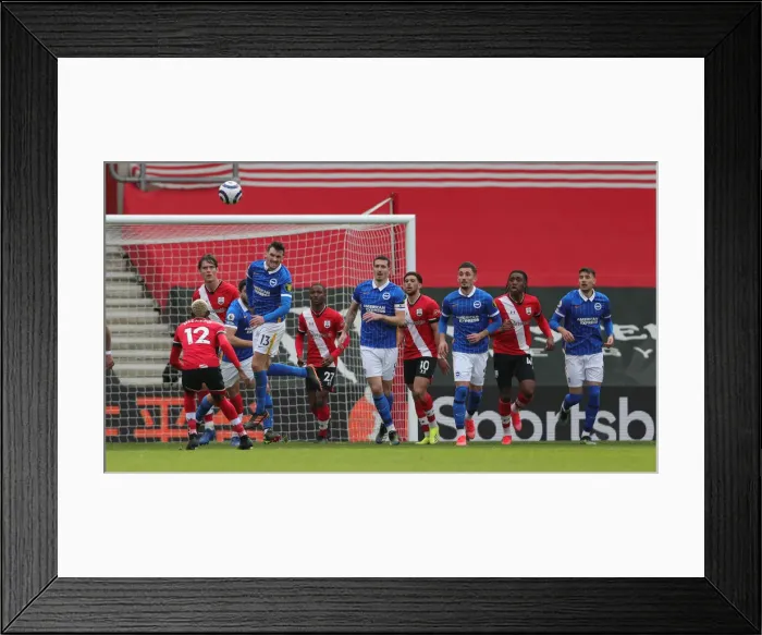 Framed Print : Premier League Clash: Southampton vs. Brighton & Hove Albion at St. Mary's Stadium (14MAR21) Framed Print : Premier League Clash: Southampton vs. Brighton & Hove Albion at St. Mary's Stadium (14MAR21)