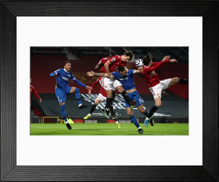 Framed Print : Intense Premier League Clash: Manchester United vs. Brighton & Hove Albion at Old Trafford (04APR21) Framed Print : Intense Premier League Clash: Manchester United vs. Brighton & Hove Albion at Old Trafford (04APR21)