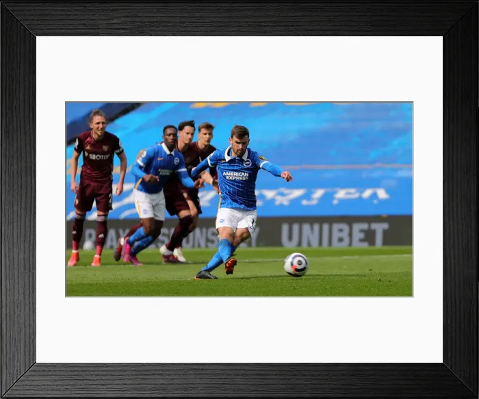 Framed Print : Intense Premier League Showdown: Brighton & Hove Albion vs. Leeds United (01MAY21)