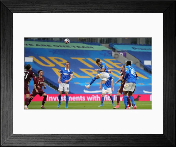 Framed Print : Intense Premier League Showdown: Brighton & Hove Albion vs. Leeds United (01MAY21)