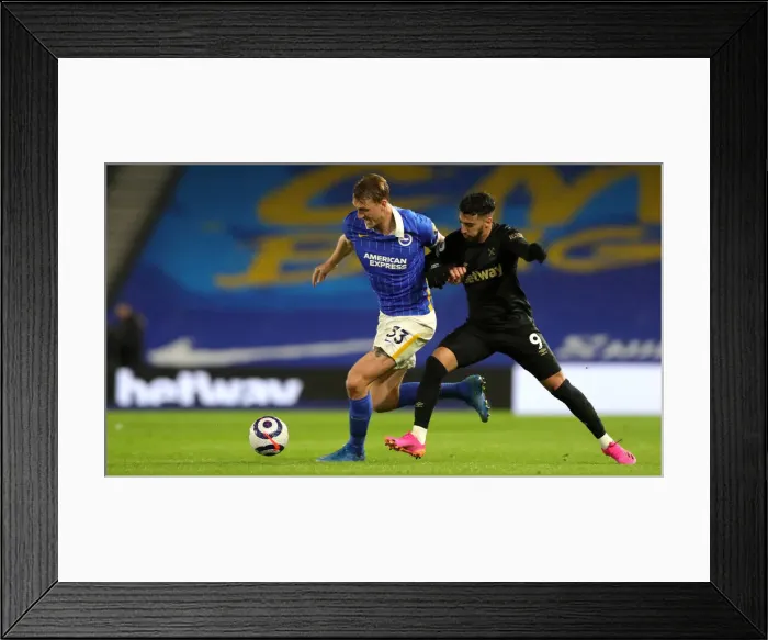 Framed Print : Brighton and Hove Albion vs. West Ham United: A Battle in the Premier League (15MAY21) Framed Print : Brighton and Hove Albion vs. West Ham United: A Battle in the Premier League (15MAY21)