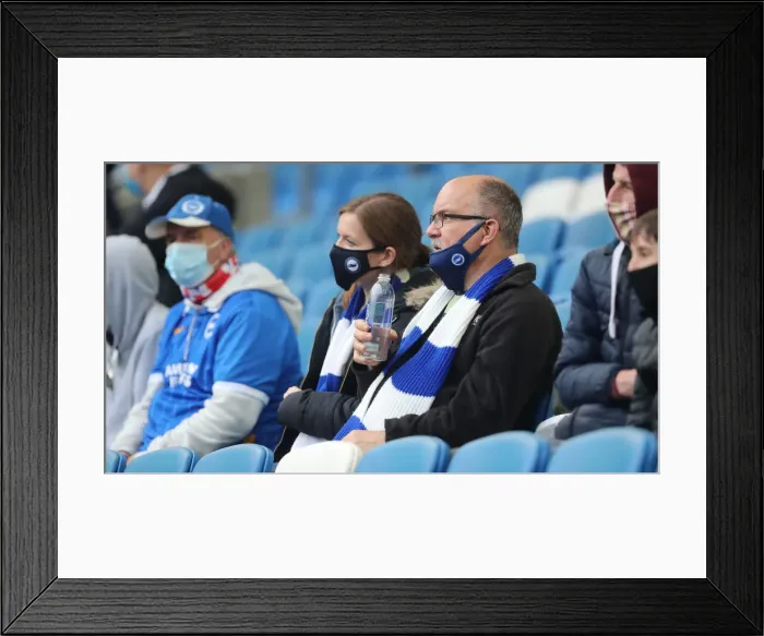 Framed Print : Uniting Diverse Fans: Brighton & Hove Albion vs Manchester City in the Premier League (18MAY21)