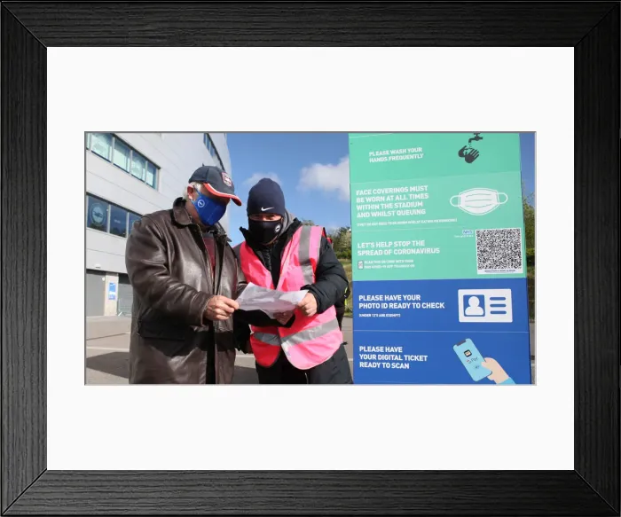 Framed Print : Premier League Showdown: Brighton vs. Manchester City (18MAY21) - American Express Community Stadium Framed Print : Premier League Showdown: Brighton vs. Manchester City (18MAY21) - American Express Community Stadium