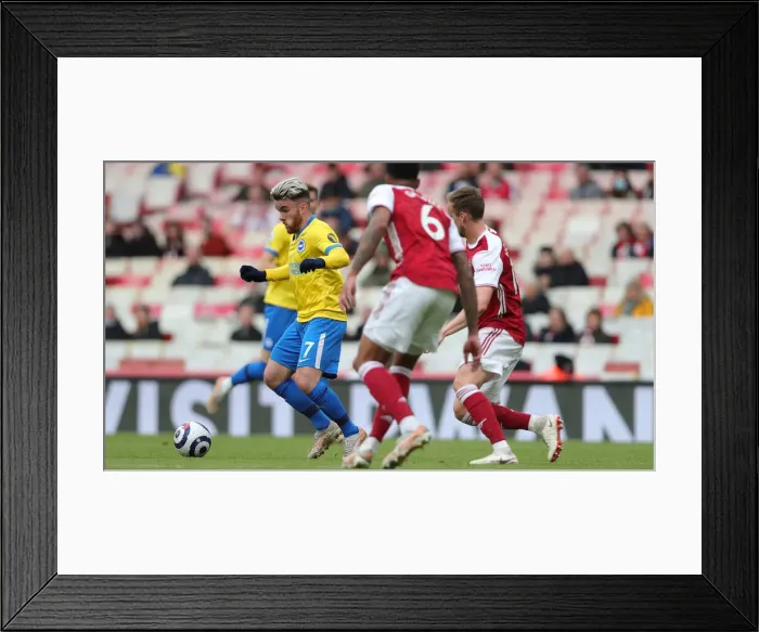 Framed Print : Premier League Showdown: Arsenal vs. Brighton & Hove Albion (23MAY21) - Intense Match Action Framed Print : Premier League Showdown: Arsenal vs. Brighton & Hove Albion (23MAY21) - Intense Match Action