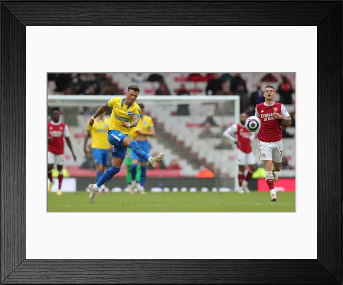 Framed Print : Intense Premier League Showdown: Arsenal vs. Brighton & Hove Albion (23MAY21) - Battle at the Emirates