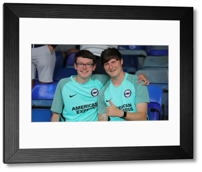 Framed Print : Pre-Season Friendly: Luton Town vs. Brighton and Hove Albion (31st July 2021) - Intense Match Action at Kenilworth Road