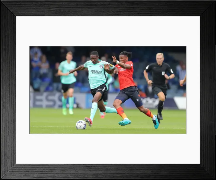 Framed Print : 31JUL21: Luton Town vs. Brighton & Hove Albion - Pre-Season Friendly Clash at Kenilworth Road