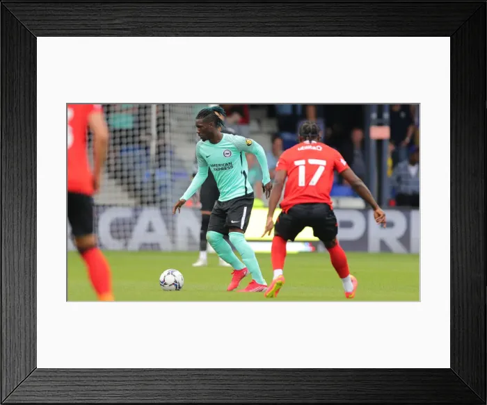 Framed Print : Pre-Season Friendly: Luton Town vs. Brighton & Hove Albion at Kenilworth Road (31st July 2021)