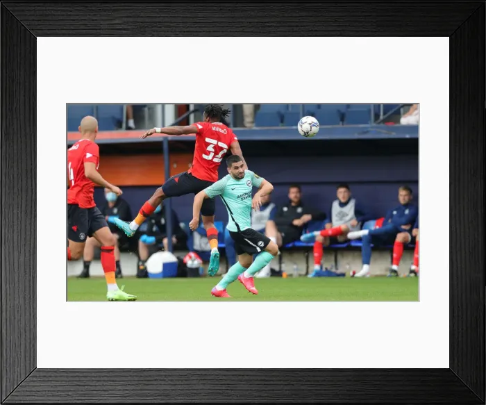 Framed Print : Pre-Season Friendly: Luton Town vs. Brighton & Hove Albion at Kenilworth Road (31st July 2021)