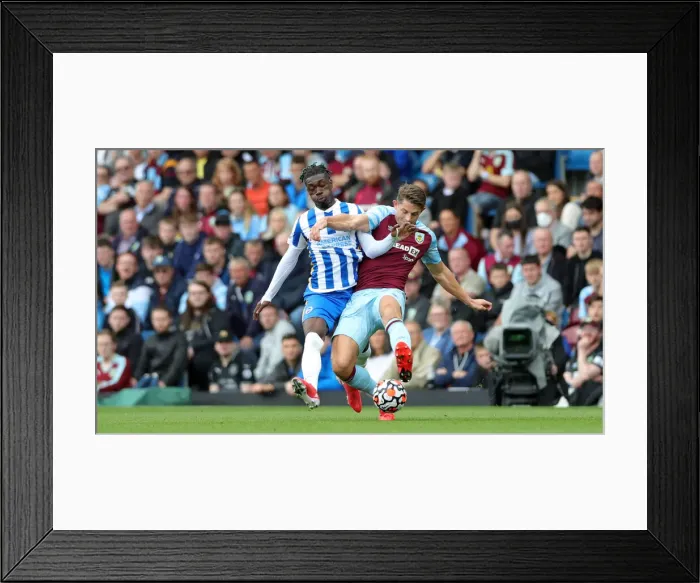 Framed Print : Intense Premier League Showdown: Burnley vs. Brighton & Hove Albion at Turf Moor (14AUG21) Framed Print : Intense Premier League Showdown: Burnley vs. Brighton & Hove Albion at Turf Moor (14AUG21)