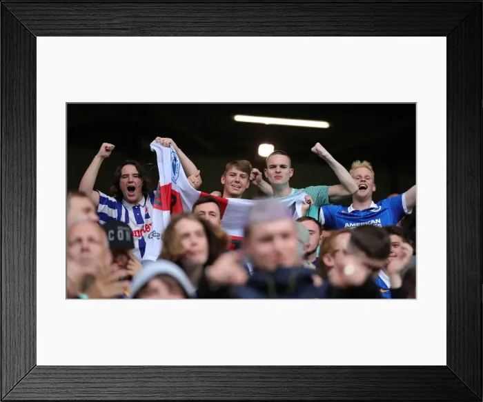 Framed Print : Intense Premier League Clash: Burnley vs. Brighton and Hove Albion at Turf Moor (14AUG21)