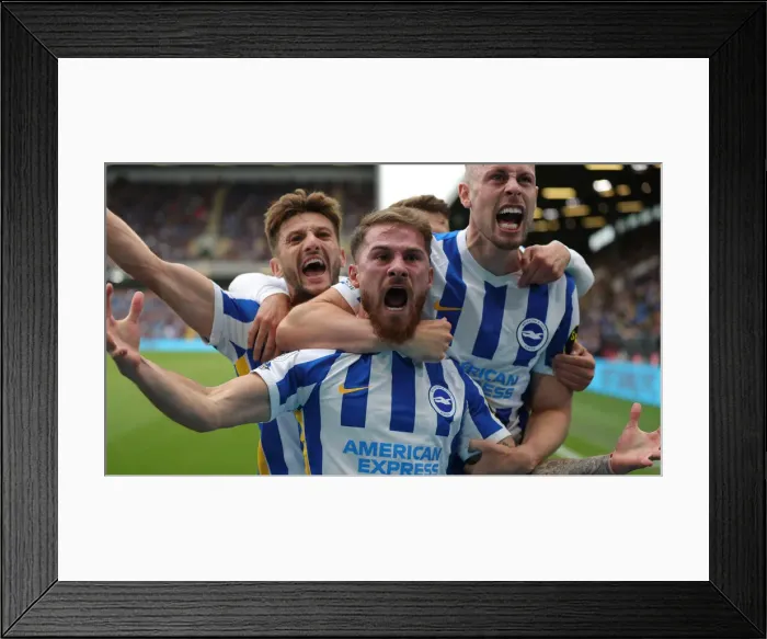 Framed Print : Intense Premier League Clash: Burnley vs. Brighton and Hove Albion at Turf Moor (14AUG21)
