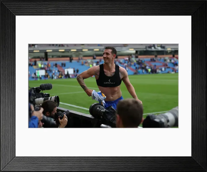 Framed Print : Intense Premier League Clash: Burnley vs. Brighton & Hove Albion at Turf Moor (14AUG21)
