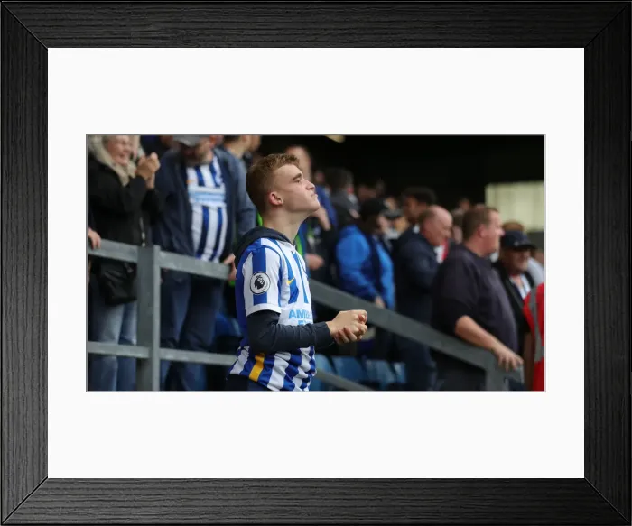 Framed Print : Intense Premier League Clash: Burnley vs. Brighton & Hove Albion at Turf Moor (14AUG21)