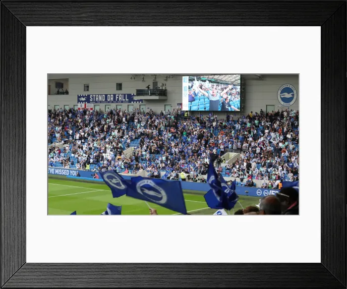 Framed Print : 2021-22 Premier League: Brighton and Hove Albion vs. Watford - Intense Match Action at American Express Community Stadium Framed Print : 2021-22 Premier League: Brighton and Hove Albion vs. Watford - Intense Match Action at American Express Community Stadium