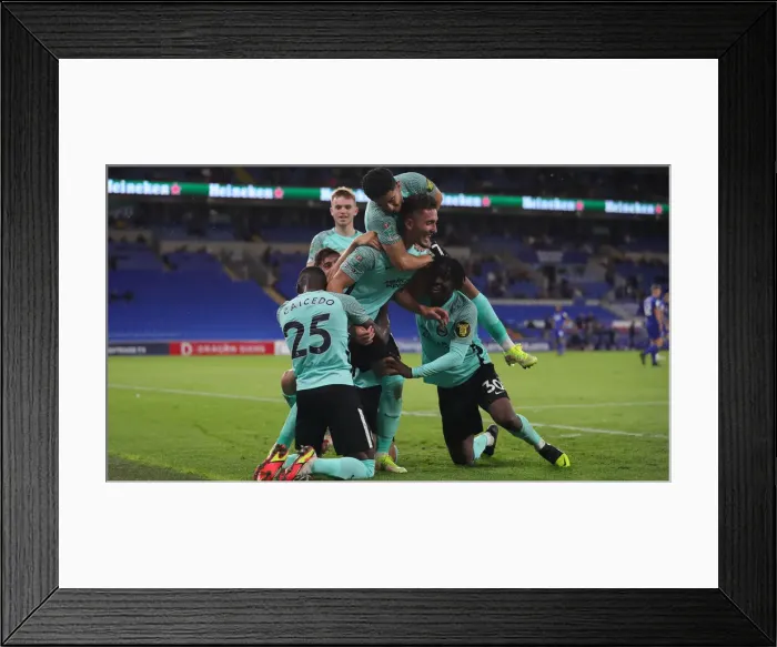 Framed Print : Intense Action: Carabao Cup Showdown between Cardiff City and Brighton & Hove Albion (24th August 2021) Framed Print : Intense Action: Carabao Cup Showdown between Cardiff City and Brighton & Hove Albion (24th August 2021)