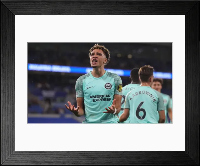 Framed Print : Intense Carabao Cup Clash: Cardiff City vs. Brighton and Hove Albion (24AUG21)