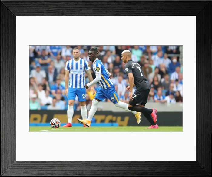 Framed Print : Clash in the Premier League: Brighton & Hove Albion vs. Everton (28AUG21), American Express Community Stadium