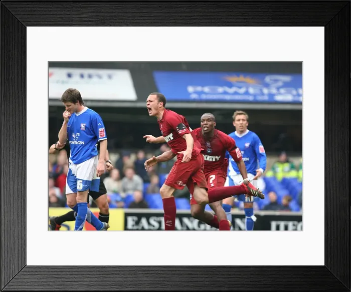 Framed Print : Joel Lynch celebrates his debut goal