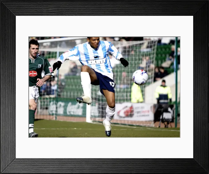 Framed Print : Sebastian Carole vs Plymouth Argyle Framed Print : Sebastian Carole vs Plymouth Argyle