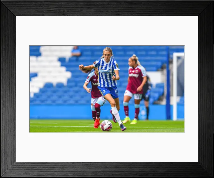 Framed Print : Brighton & Hove Albion Women vs. West Ham United Women: 2021 / 22 WSL Showdown at American Express Community Stadium Framed Print : Brighton & Hove Albion Women vs. West Ham United Women: 2021 / 22 WSL Showdown at American Express Community Stadium