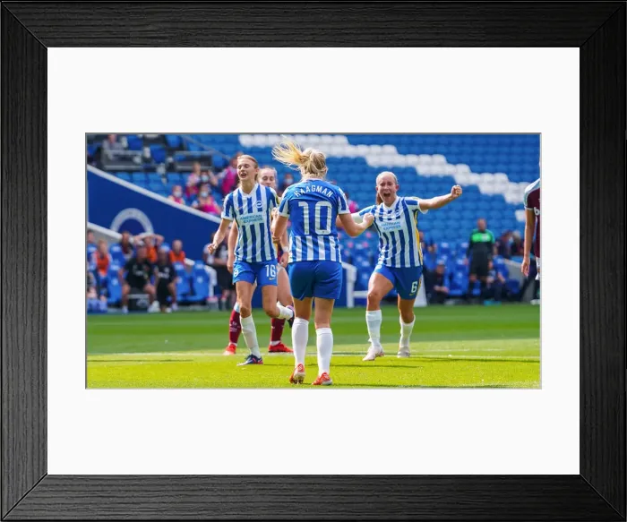 Framed Print : Brighton & Hove Albion Women vs. West Ham United Women: 2021 / 22 WSL Showdown at American Express Community Stadium Framed Print : Brighton & Hove Albion Women vs. West Ham United Women: 2021 / 22 WSL Showdown at American Express Community Stadium
