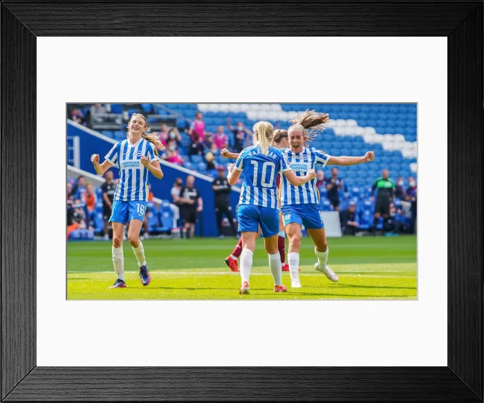 Framed Print : Brighton & Hove Albion Women vs. West Ham United Women: 2021 / 22 WSL Showdown at American Express Community Stadium Framed Print : Brighton & Hove Albion Women vs. West Ham United Women: 2021 / 22 WSL Showdown at American Express Community Stadium