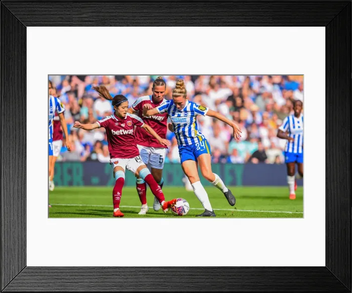 Framed Print : Brighton & Hove Albion Women vs. West Ham United Women: 2021 / 22 WSL Showdown at American Express Community Stadium Framed Print : Brighton & Hove Albion Women vs. West Ham United Women: 2021 / 22 WSL Showdown at American Express Community Stadium